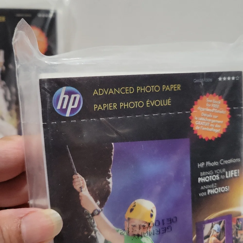 HP advanced photo paper lot of 2, sealed 5